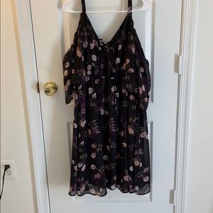 Black and purple floral dress